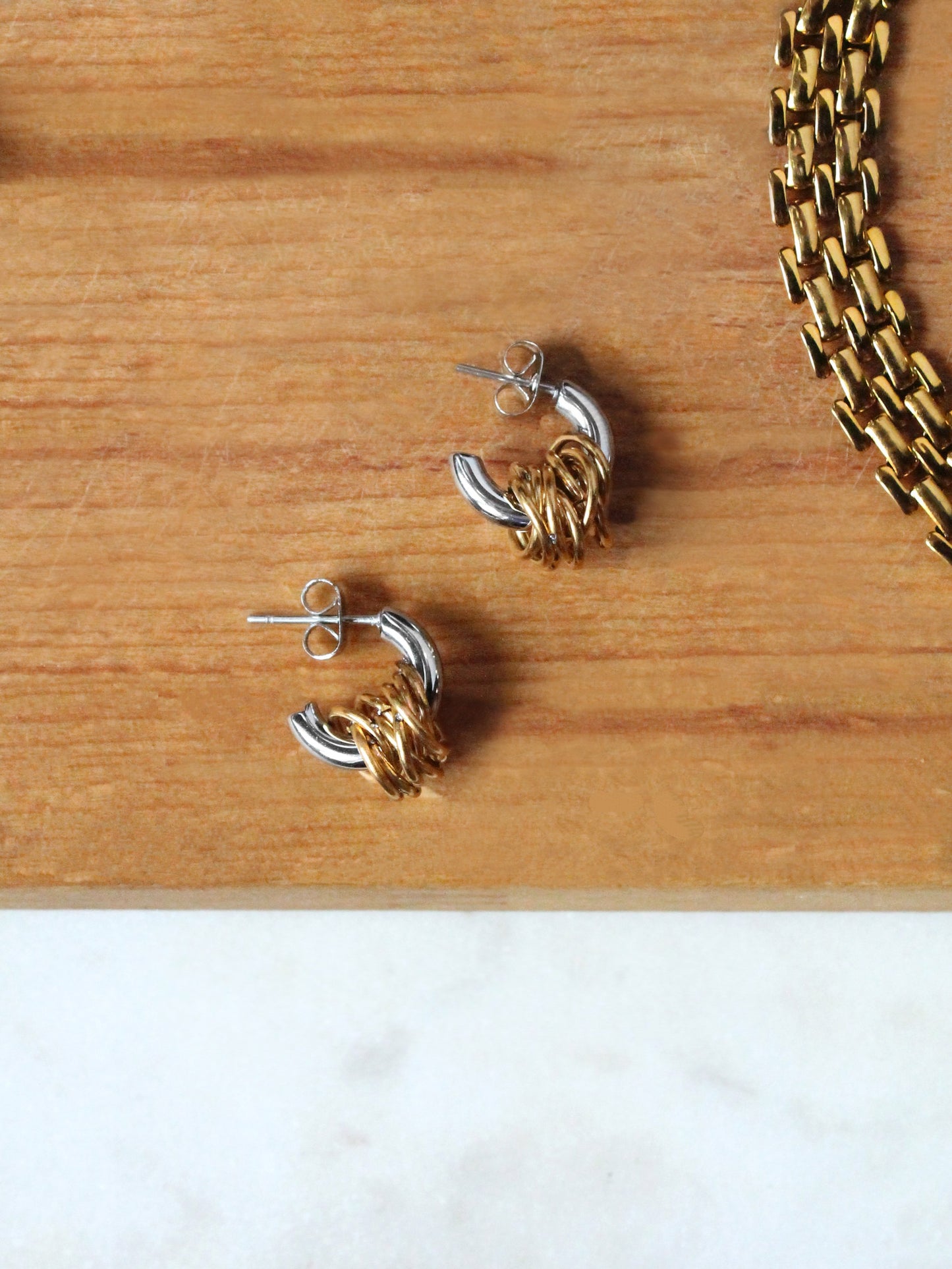 Two-tone Twine Earrings