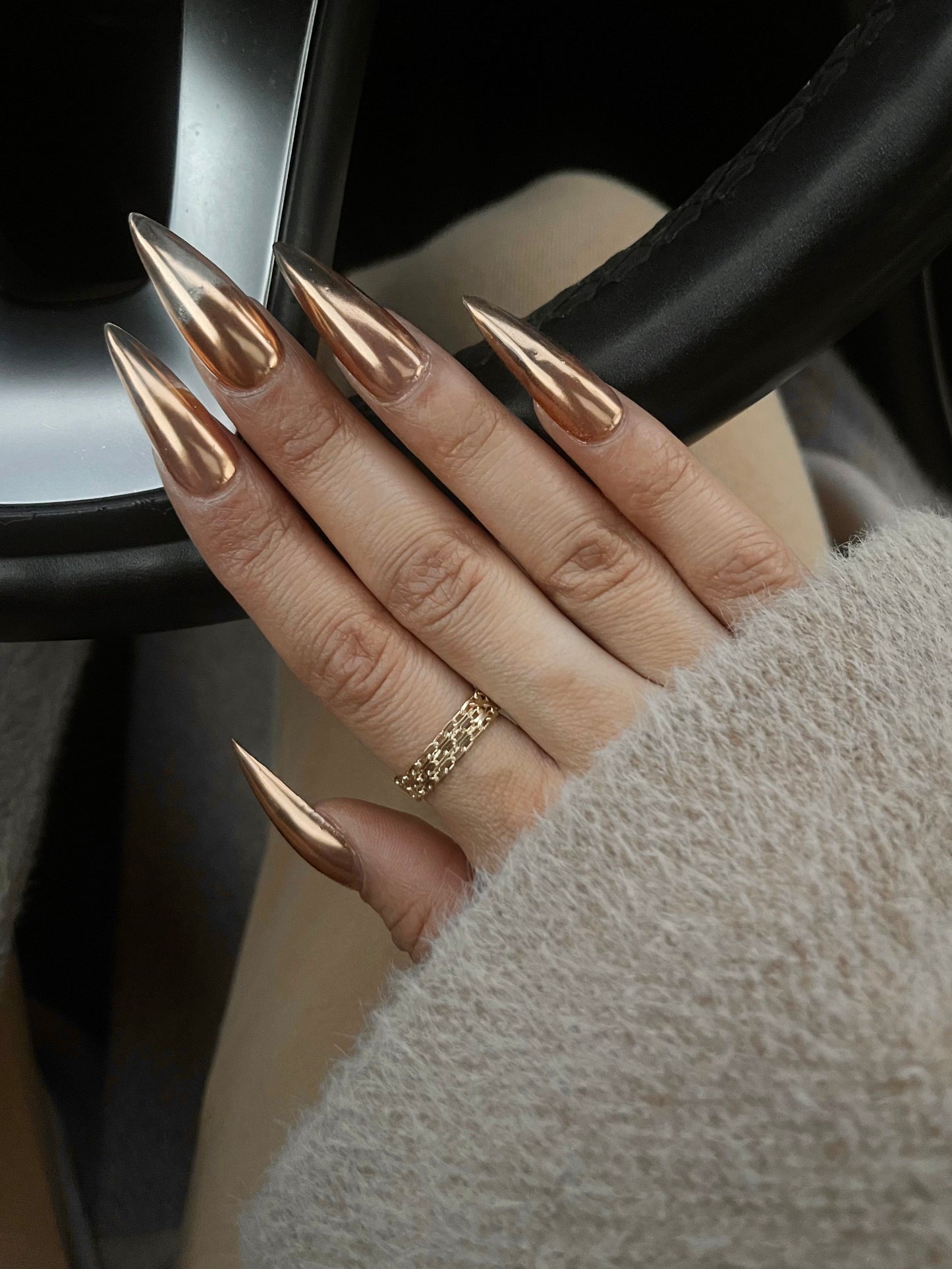 14k Gold Bismark Chain Ring-SQ5181835