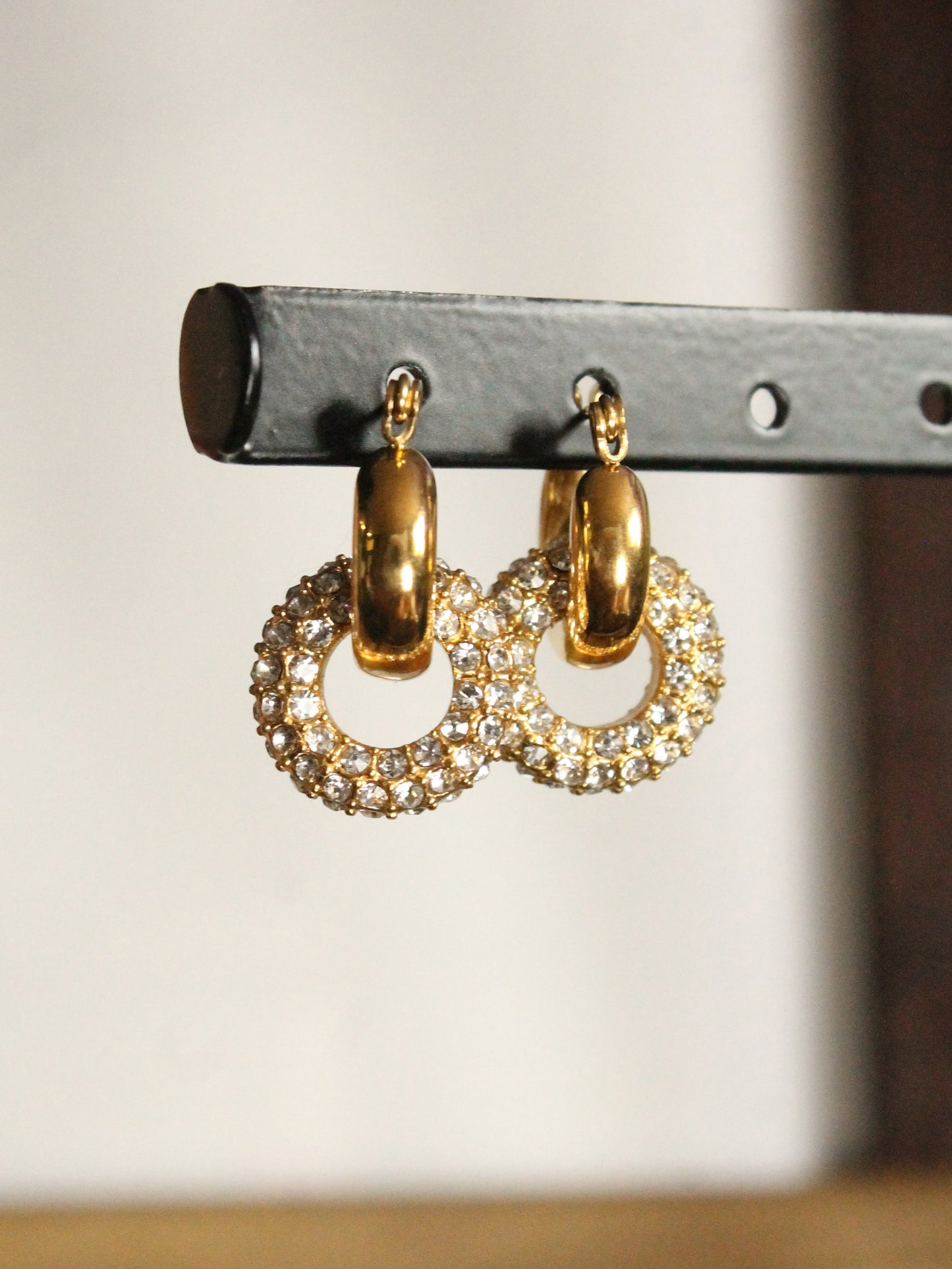 Pavé Donut Hoop Earrings