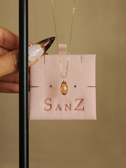 Gold-Filled Dainty Crystal Pendant