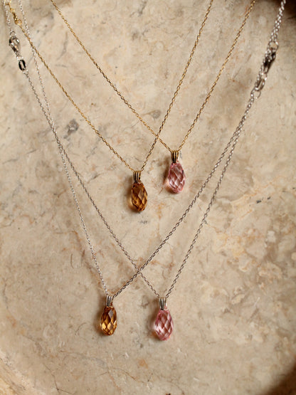 Gold-Filled Dainty Crystal Pendant