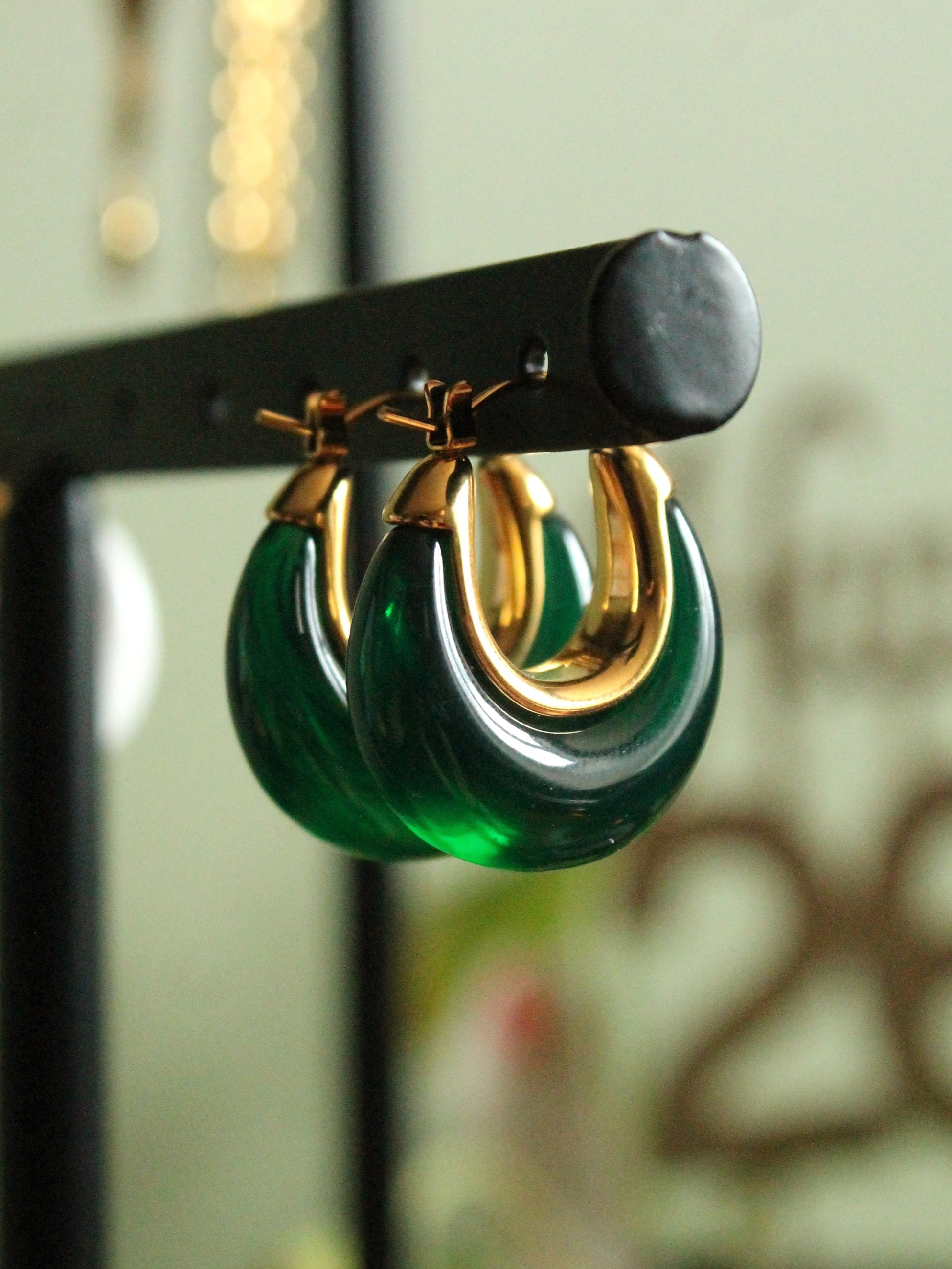 Chunky Hoop Earrings-SQ0570761