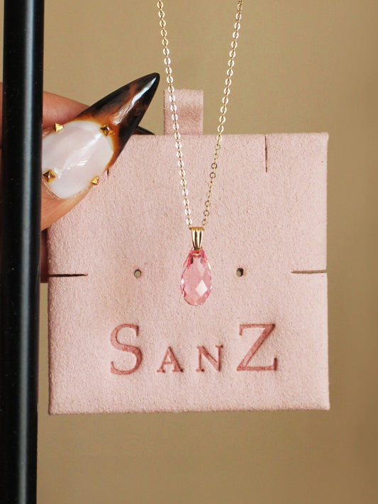 Gold-Filled Dainty Crystal Pendant