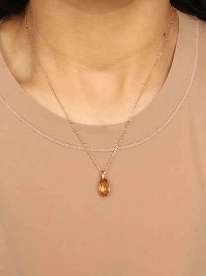Gold-Filled Dainty Crystal Pendant